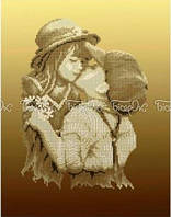 Схема на тканині для вишивки бісером Перший поцілунок ЧВ-5133 БісерОк