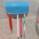 Підставка для зубних щіток + дозатор зубної пасти, фото 2