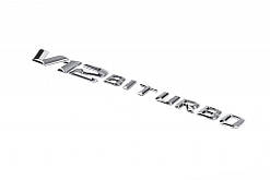 Напис V12 Biturbo (хром) для Mercedes A-сlass W177 2018-2024 рр