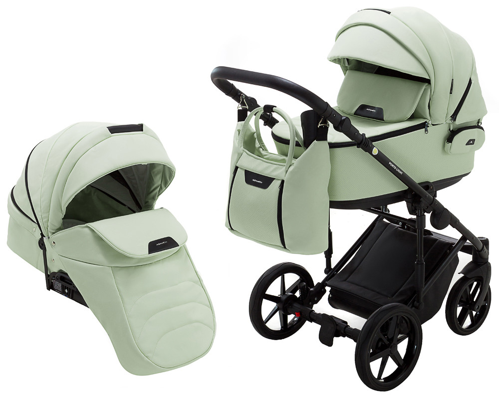 Коляска 2 в 1 Adamex Porto Light ECO SA-25 м'ятний