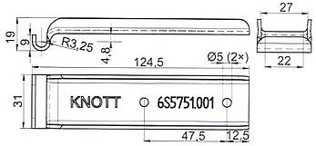 Відповідна частина бортового замку Knott Autoflex 6S5751.001, фото 5