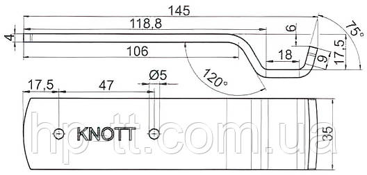 Відповідна частина бортового замку Knott Autoflex 6S5757.001, фото 3