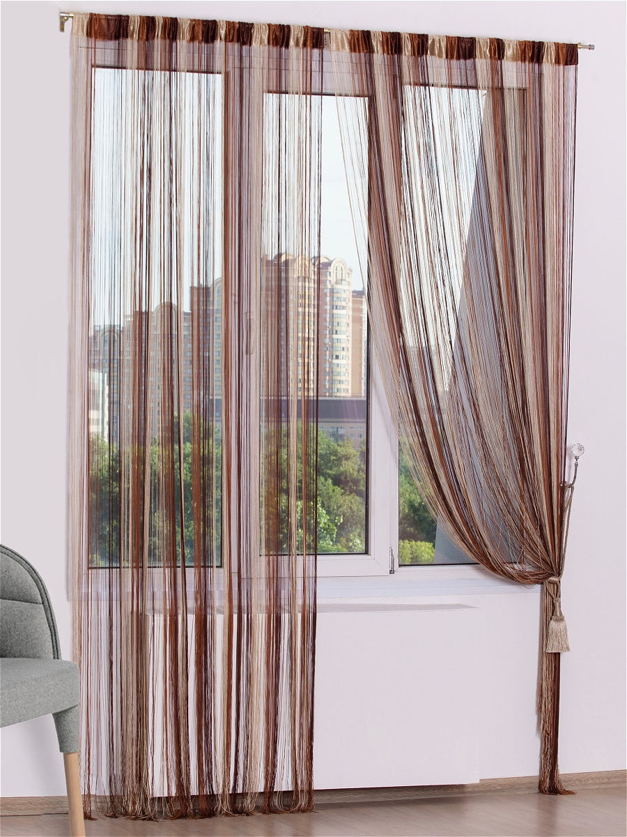 Штори нитки Веселка No8+10+14, розмір 1,5х2,3 м, фото 1