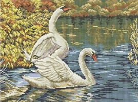 Схема на тканині для вишивки бісером Лебедина осінь ЧВ-5301 БісерОк