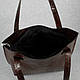 Жіноча сумка з натуральної шкіри 01 коричневий "Кайман", фото 9