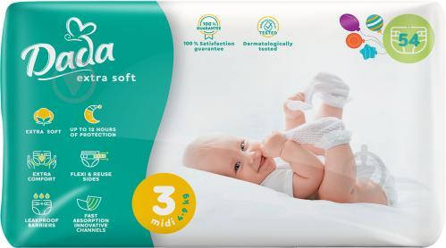 Підгузники Dada Extra Soft 3 Midi 4-9 кг, 54 шт., фото 1