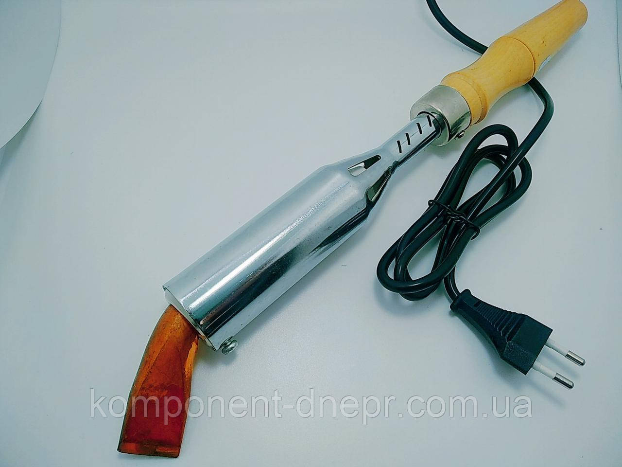 Паяльник ZD-TLW-200 Вт с деревянной ручкой и медным изогнутым жалом