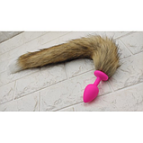 Анальний корок із силікону з хвостом, інтимні іграшки для жінок, фото 6