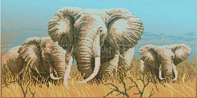 Схема на тканині для вишивки бісером Слони П-205 БісерОк