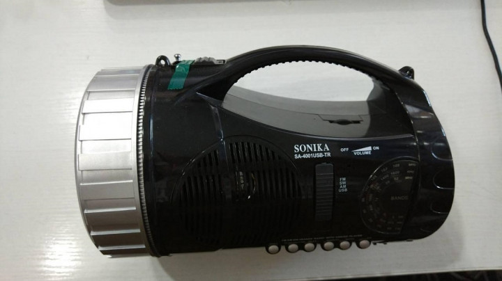 Радіоприймач Sonika SA-4001usb-tr | Портативна колонка Радіо з флешкою | Ліхтарик