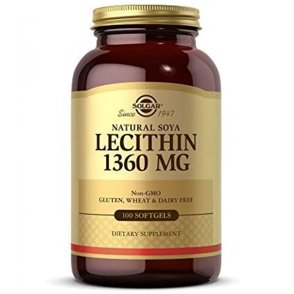 Лецитин Solgar Lecithin 1360mg - 100 softgels, фото 1