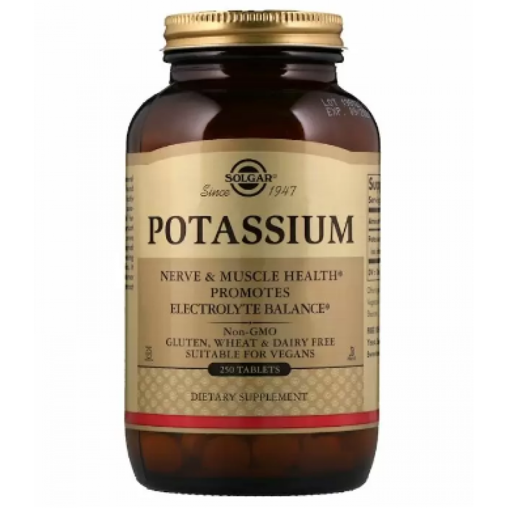 Калий Solgar Potassium - 250 tab, фото 1