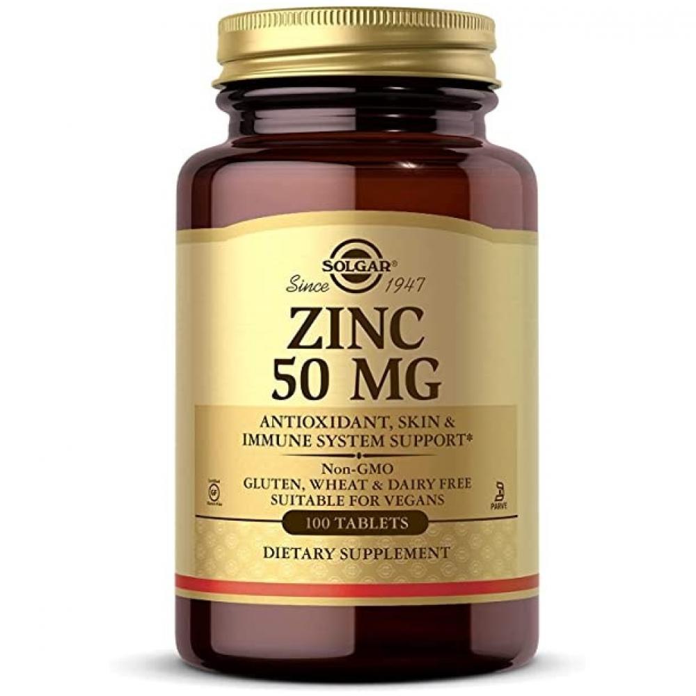 Цинк Solgar Zinc 50mg - 100 caps, фото 1