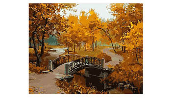 Картина за номерами Menglei Осінній парк (міст) MG287 40 х 50 см