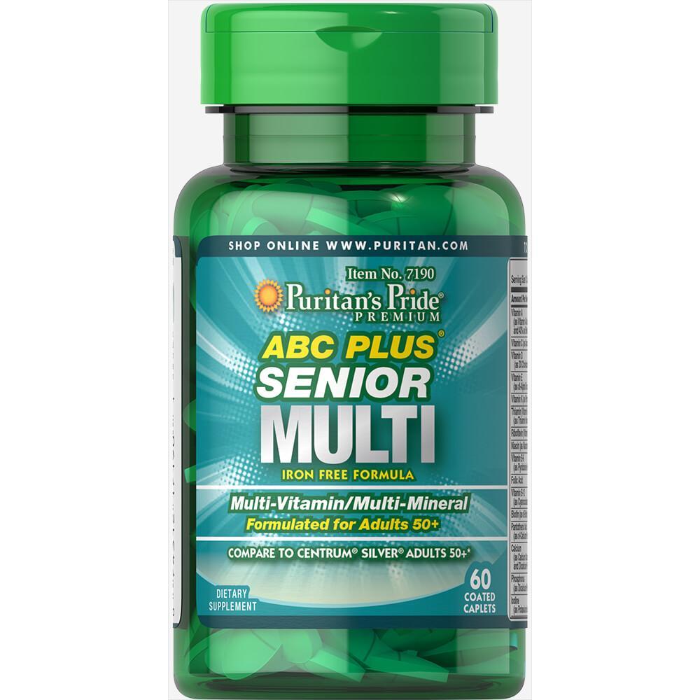 Puritans Pride ABC Plus Multivitamin and Multi-Mineral Formula 60 Caplets, фото 1
