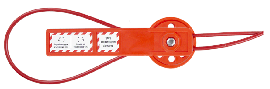 Тросовий блокатор E-SQUARE багатоцільовий економний + 2 м сталевий трос (Індія)