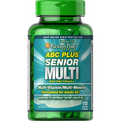 Мультивитамины и минералы 50+ без железа ABC PLUS Senior Multivitamin 120tabs