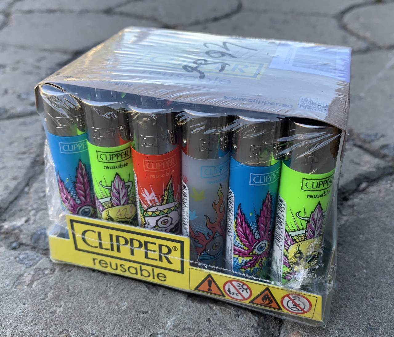 Запальничка CLIPPER оригінал 24 штуки в блоці