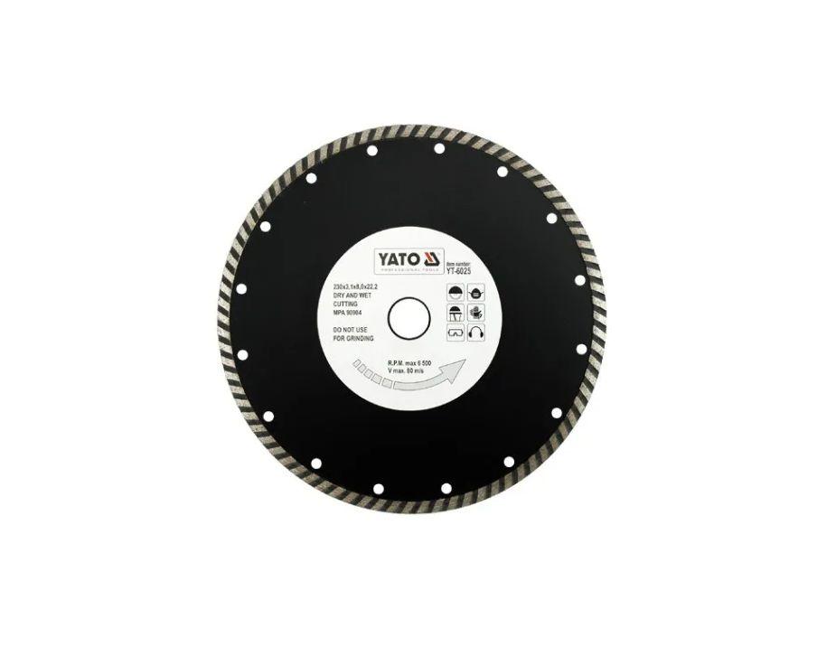Диск відрізний алмазний YATO TURBO 230x8.0x22,2 мм
