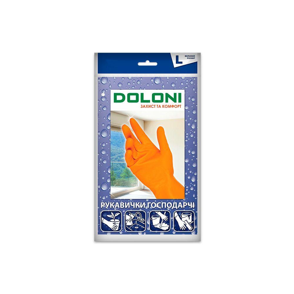 Рукавички латексні DOLONI 4546 господарчі р. L