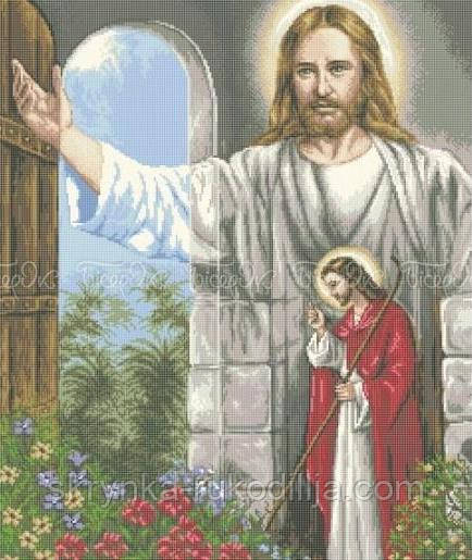 Вишивка бісером "Двері в рай" (50x67см) повна зашивка (лики також вишиваються)