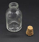 Баночка скляна з дерев'яним корком 36х63 мм, фото 3