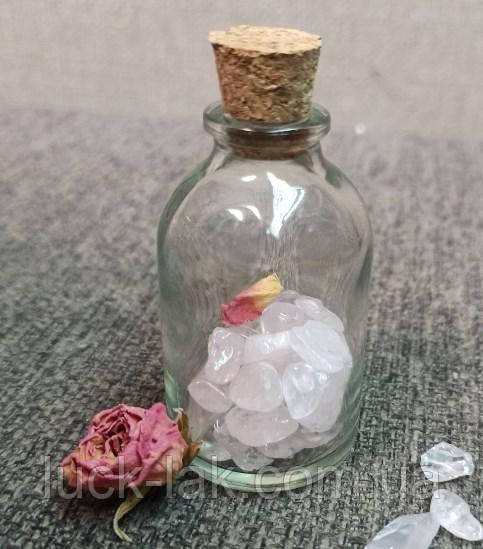 Баночка скляна з дерев'яним корком 36х63 мм, фото 1