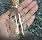 Баночка скляна з дерев'яним корком 36х63 мм, фото 5