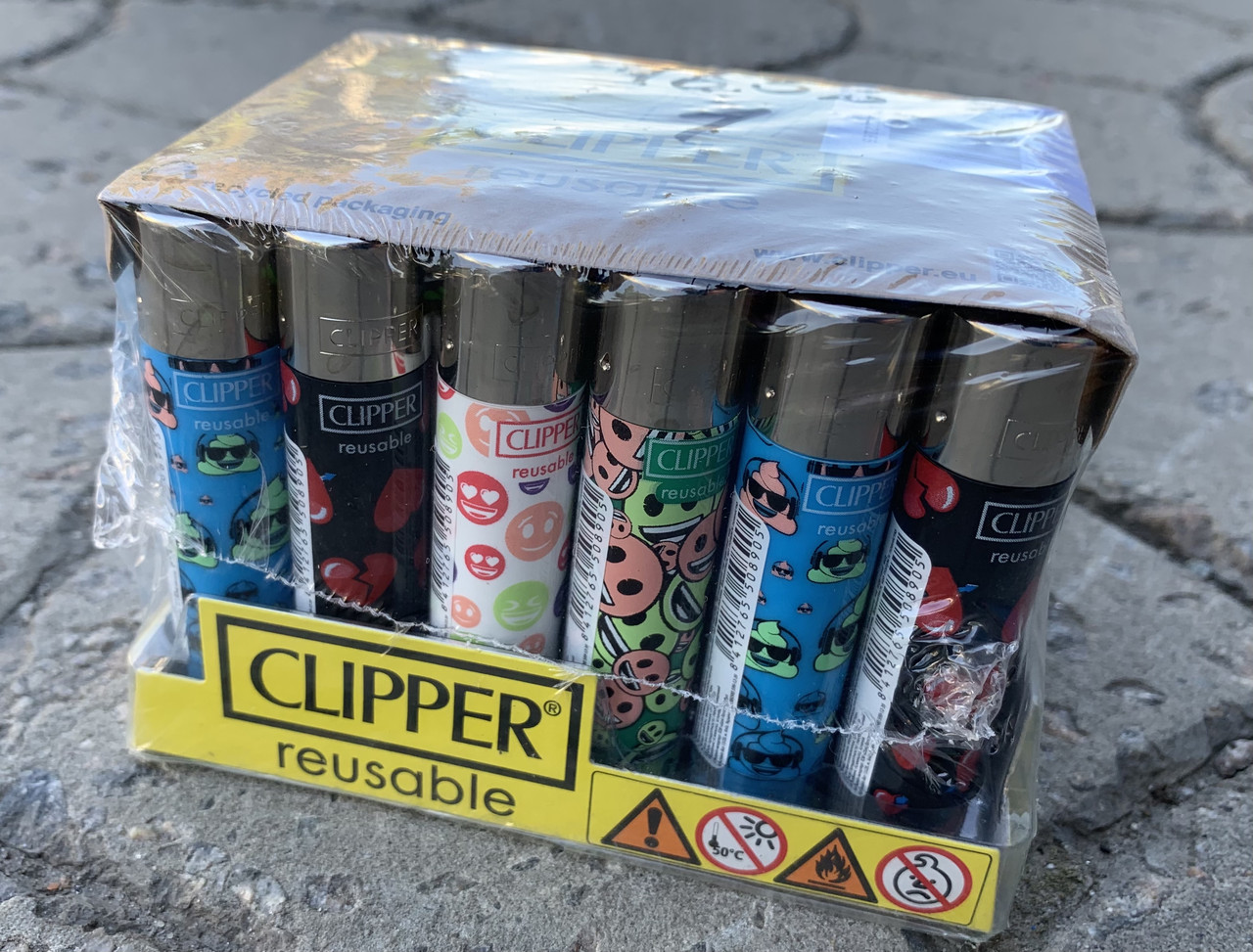 Запальничка CLIPPER оригінал 24 штуки в блоці