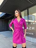 Жіноче плаття-піджак замшеве з поясом (в кольорах), фото 2