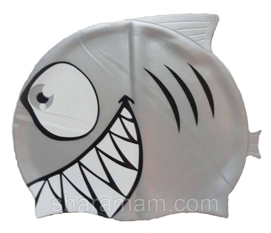 Дитяча шапочка для плавання сріблястого кольору «Плавнички»