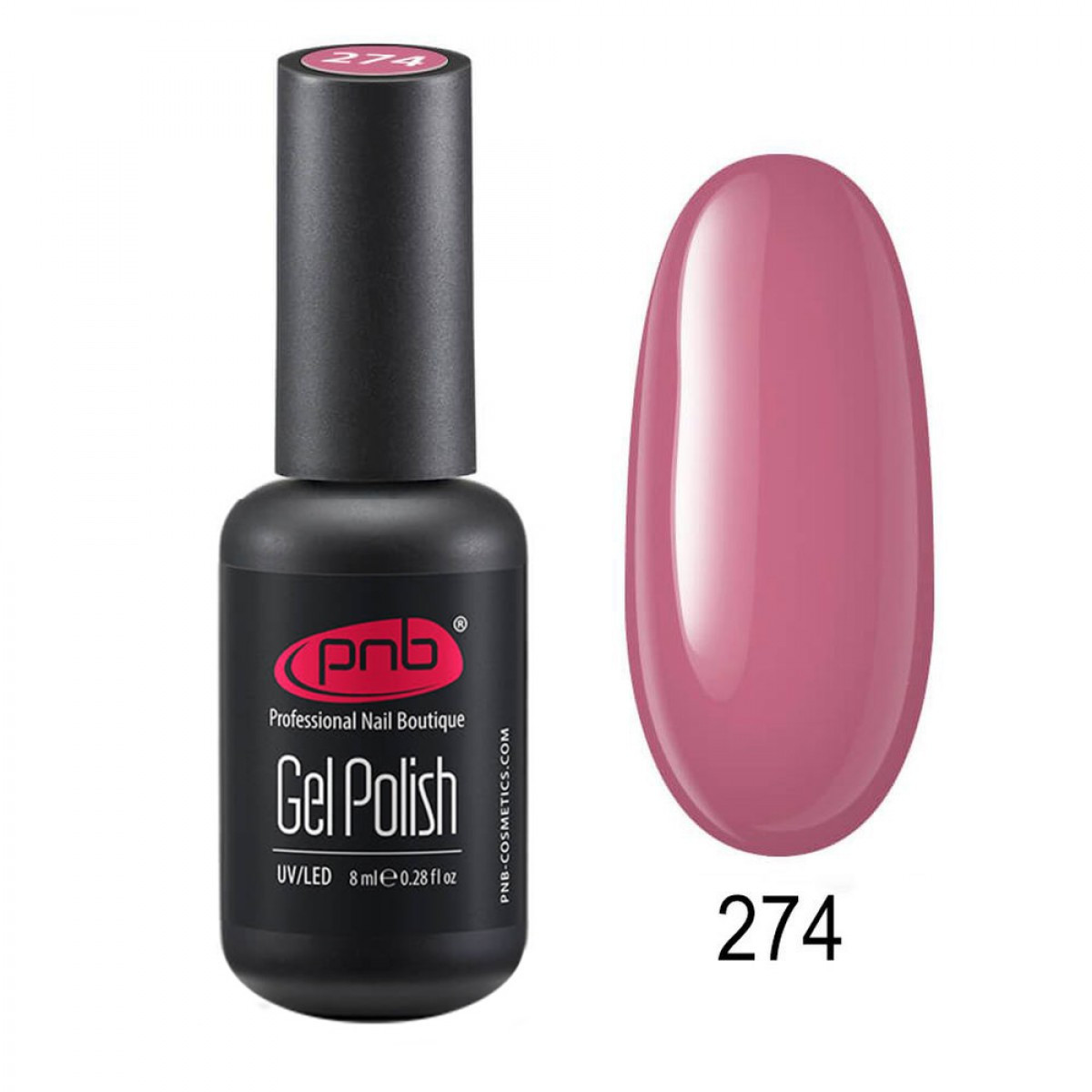 Гель лак PNB, 8 ml № 274(рожева емаль), фото 1