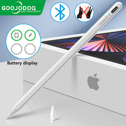 Стилус для планшета Apple iPad 2018-2021 Goojodoq 11 Gen Plus Bluetooth Magnetic 0.6 mm White, фото 3