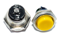 11-01-006Y. Кнопка велика PBS-26B (OFF-ON), 2pin, 1A-250V, без фіксації, жовта