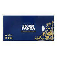 Серветки косметичні Снігова панда Extra Care тришарові 90 шт.