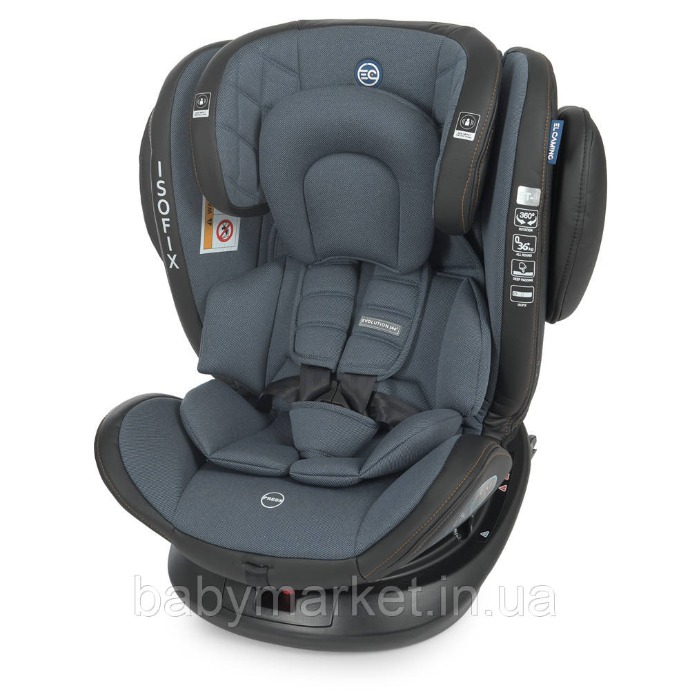Автокрісло El Camino (0-36кг) ME 1045 EVOLUTION 360 ISOFIX (denim blue)