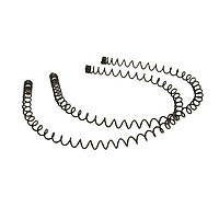 Обруч для волосся металева пружинка чорний