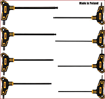 Набір шестигранників із ручкою та кулею 8 шт CrV 2,5-10 мм Vorel 56629