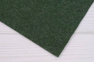 Корейський жорсткий фетр 1,2 мм МЕЛАНЖ (20х30 см) - №5 Темно-зелений меланж