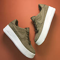 Женские кроссовки Nike Air Force Low Sage Platform Green, женские кроссовки найк аир форс лов сага