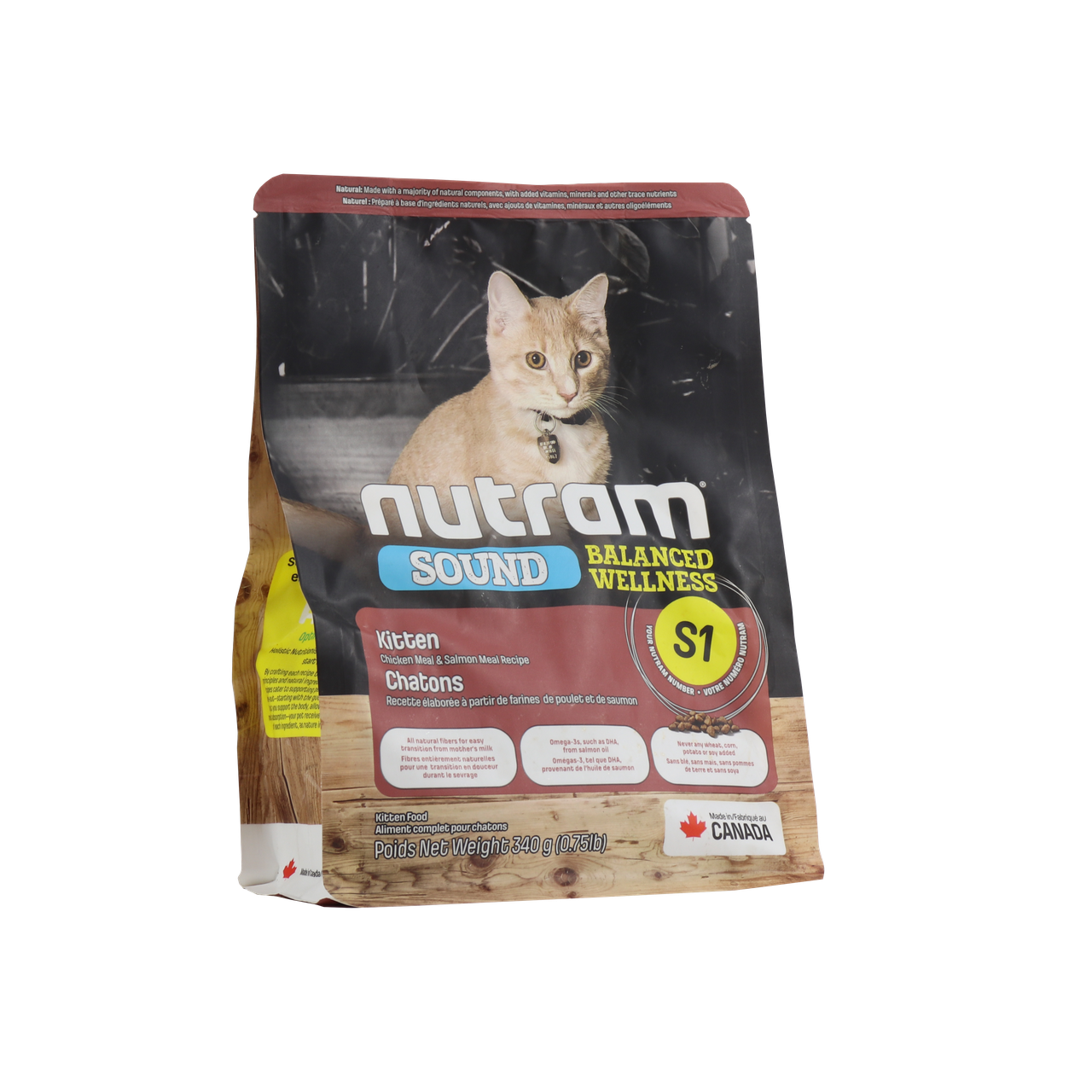 Сухий корм для кошенят, вагітних і лактуючих кішок S1 Nutram Kitten 340 г