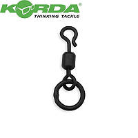 Вертлюг с кольцом и застежкой Korda Quick Change Ring Swivels №11 (8шт)