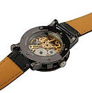 Чоловічі наручні годинники круглі механічні гарантія 6 місяців Winner Chokolate, фото 7