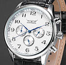 Чоловічі наручні годинники круглі механічні гарантія 6 місяців Jaragar White, фото 8