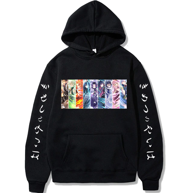 Худi чорний LOYS Demon Slayer hip-hop XS