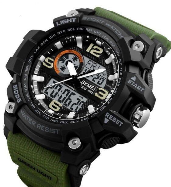 Чоловічі наручні годинники круглі кварцові з підсвічуванням гарантія 12 місяців Skmei Disel, фото 1