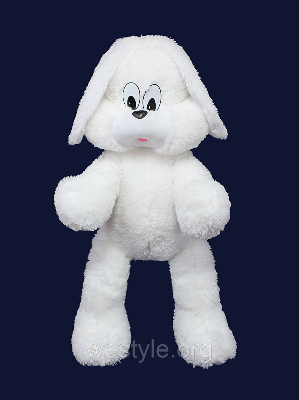 М'яка іграшка — Заєць Сніжок білий