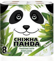 Туалетная бумага Снежная панда Классик 8 рулонів