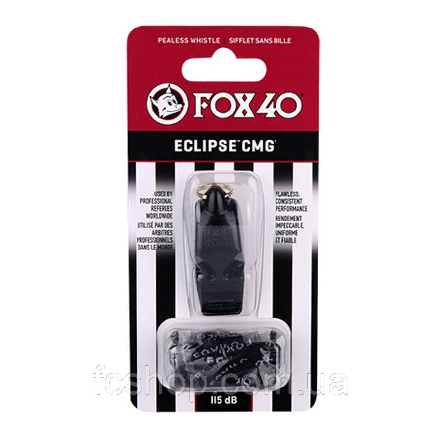 Свисток Original Fox 40 Original Eclipse Official (8404-0008/8401-0008), Чорний, Розмір (EU) — 1SIZE, фото 1
