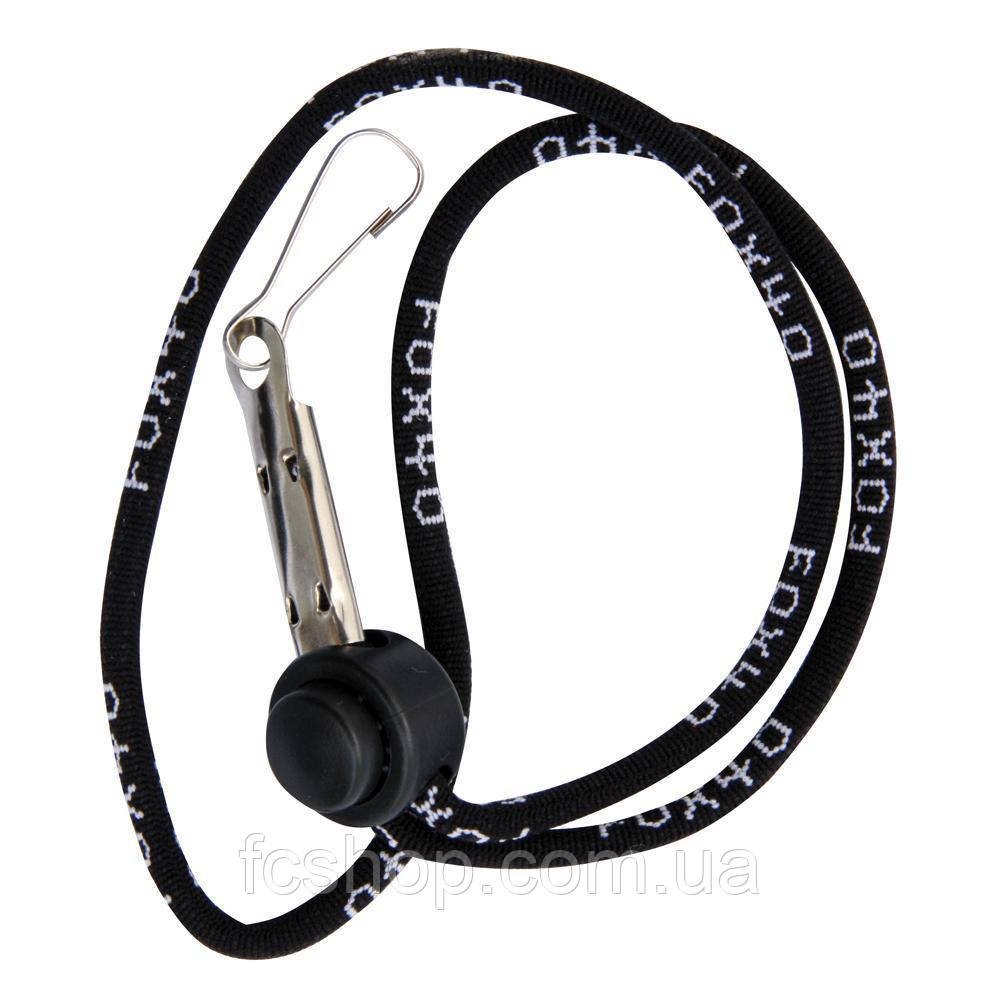 Шнурок FOX 40 WRIST LANYARD W/LOGO — BLACK 102-0004 чорний, Чорний, Розмір (EU) — 1SIZE, фото 1